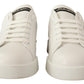 Dolce & Gabbana Elegant White Leather Casual Sneakers