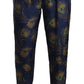 Dolce & Gabbana Exquisite Peacock Print Silk Trousers