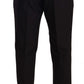 Dolce & Gabbana Elegant Black Skinny Tuxedo Trousers