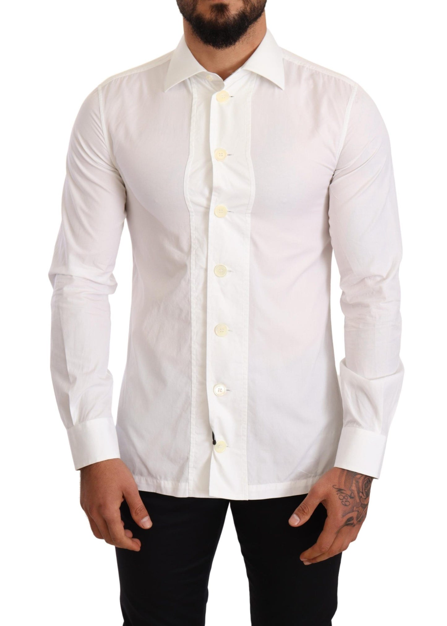 Dolce & Gabbana Elegant White Slim Fit Dress Shirt