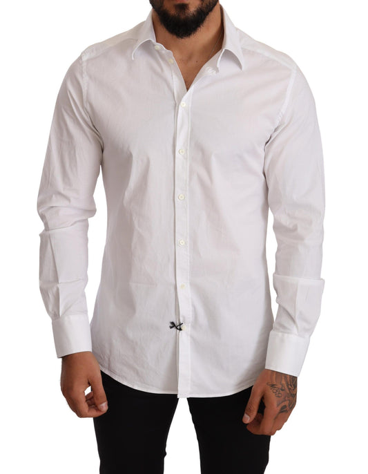 Dolce & Gabbana Elegant Slim Fit White Dress Shirt