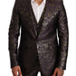 Dolce & Gabbana Exquisite Purple Brocade Three Piece Suit