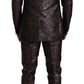 Dolce & Gabbana Exquisite Purple Brocade Three Piece Suit