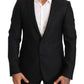 Dolce & Gabbana Sleek Black Virgin Wool Martini Suit