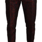 Dolce & Gabbana Elegant Red Martini Three Piece Suit