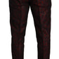 Dolce & Gabbana Elegant Red Martini Three Piece Suit