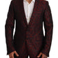 Dolce & Gabbana Elegant Red Martini Three Piece Suit