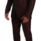 Dolce & Gabbana Elegant Red Martini Three Piece Suit