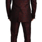 Dolce & Gabbana Elegant Red Martini Three Piece Suit