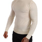 Dolce & Gabbana Ivory Cashmere-Silk Blend Turtleneck Sweater