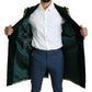 Dolce & Gabbana Elegant Gold Green Jacquard Sicilia Jacket