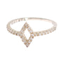 Nialaya Elegant Silver CZ Crystal Studded Ring