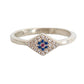 Nialaya Elegant Silver CZ Crystal Encrusted Ring