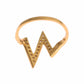 Nialaya Glamorous Gold Plated Sterling Silver Ring