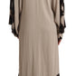 Dolce & Gabbana Elegant Beige Embroidered Lace Kaftan Dress