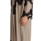 Dolce & Gabbana Elegant Beige Embroidered Lace Kaftan Dress