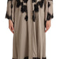 Dolce & Gabbana Elegant Beige Embroidered Lace Kaftan Dress