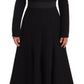 Dolce & Gabbana Elegant Black Stretch Sheath Mid-Calf Dress