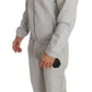 Billionaire Italian Couture Elegant Gray Italian Cotton Sweatsuit