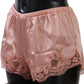 Dolce & Gabbana Elegant Powder Pink Silk Lace Lingerie Shorts