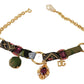 Dolce & Gabbana Multicolor Crystal Charm Necklace