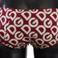 Dolce & Gabbana Chic Maroon White Logo Swim Bottoms