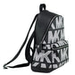 Michael Kors Cooper Black Signature PVC Graphic Logo Backpack Bookbag Bag