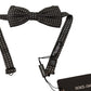 Dolce & Gabbana Elegant Silk Black Bow Tie with Metal Clasp Detail