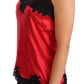 Dolce & Gabbana Silk Blend Lace-Trim Camisole in Red & Black