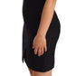 Dolce & Gabbana Elegant Black Sheath Mini Dress with Crystal Buttons