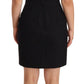 Dolce & Gabbana Elegant Black Sheath Mini Dress with Crystal Buttons