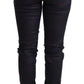 Ermanno Scervino Chic Dark Blue Low Waist Skinny Jeans