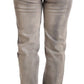 Ermanno Scervino Chic Gray Washed Low Waist Skinny Jeans