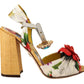 Dolce & Gabbana Multicolor Crystal Embellished Heel Sandals