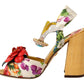 Dolce & Gabbana Multicolor Crystal Embellished Heel Sandals