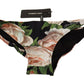 Dolce & Gabbana Elegant Rose Print Bikini Bottom