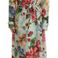 Dolce & Gabbana Elegant Floral Silk Trench Coat