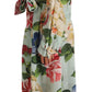 Dolce & Gabbana Elegant Floral Silk Trench Coat