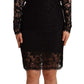 Dolce & Gabbana Elegant Black Lace Knee-Length Dress