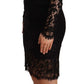 Dolce & Gabbana Elegant Black Lace Knee-Length Dress