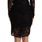 Dolce & Gabbana Elegant Black Lace Knee-Length Dress