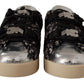 Dolce & Gabbana Silver Elegance Leather Sneakers