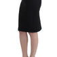 GF Ferre Chic Black Pencil Skirt Knee Length with Side Zip