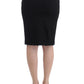 GF Ferre Chic Black Pencil Skirt Knee Length with Side Zip