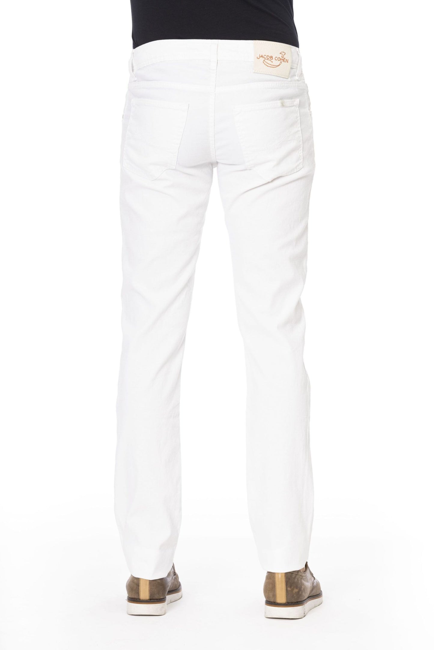 Jacob Cohen White Cotton Men Jean