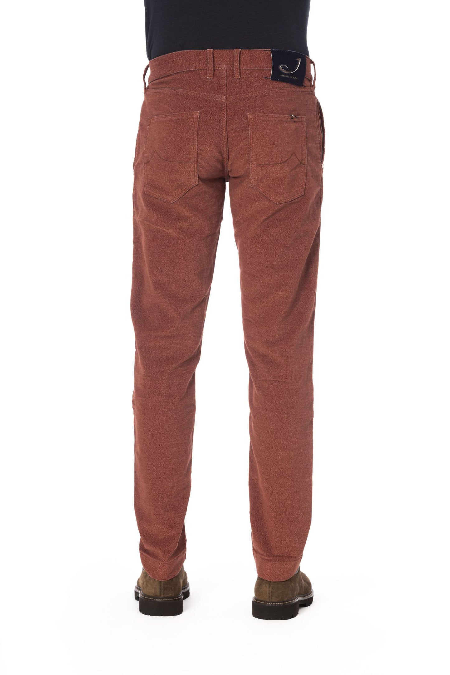 Jacob Cohen Burgundy Cotton Men Jeans