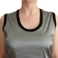 Dolce & Gabbana Elegant Silver Sleeveless Blouse