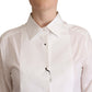 Dolce & Gabbana Elegant White Cotton Collared Top