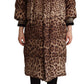 Dolce & Gabbana Elegant Leopard Print Long Jacket