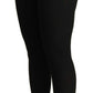 Dolce & Gabbana Elegant High Waist Cashmere-Silk Tights Pants